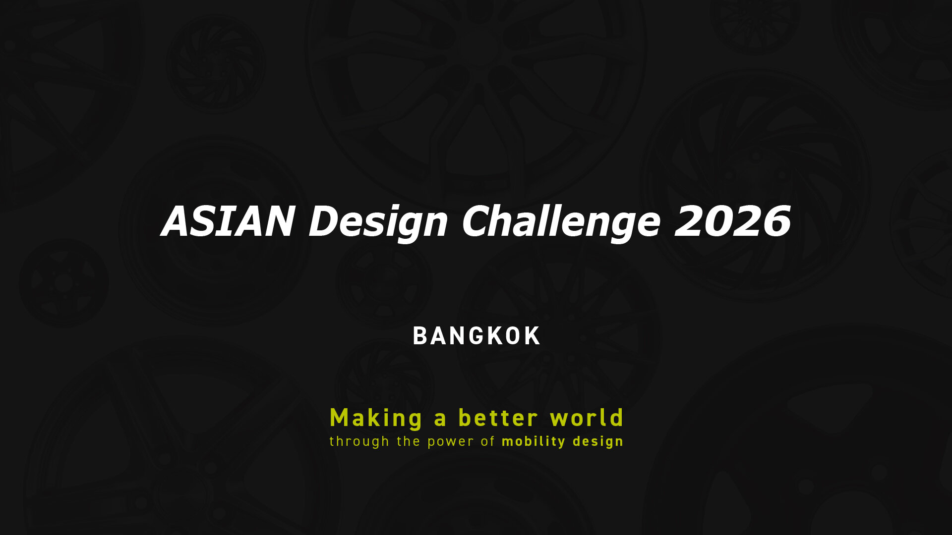 ASIAN Design Challenge 2026 BANGKOK - Making a better world through the power of mobility design